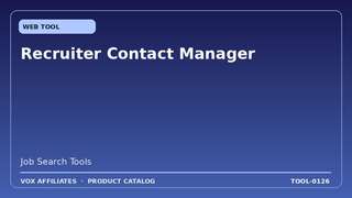Recruiter Contact Manager