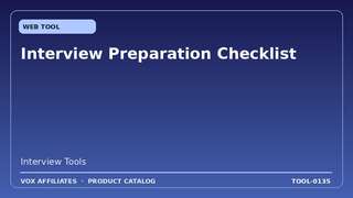Interview Preparation Checklist