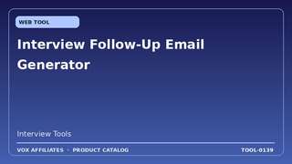 Interview Follow-Up Email Generator