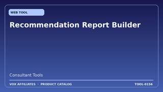 Recommendation Report Builder