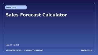 Sales Forecast Calculator