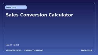 Sales Conversion Calculator