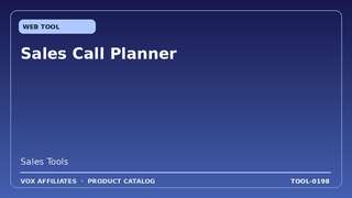 Sales Call Planner