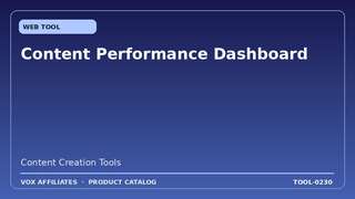 Content Performance Dashboard