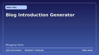Blog Introduction Generator