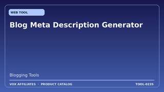 Blog Meta Description Generator