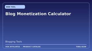 Blog Monetization Calculator