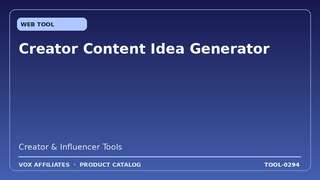 Creator Content Idea Generator