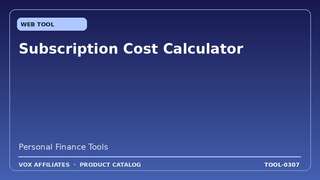 Subscription Cost Calculator