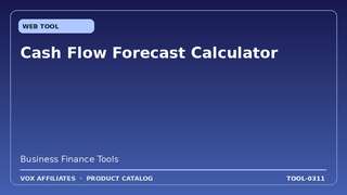Cash Flow Forecast Calculator