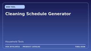 Cleaning Schedule Generator
