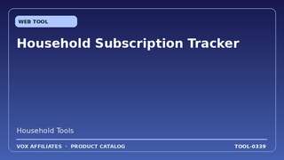 Household Subscription Tracker