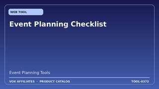 Event Planning Checklist