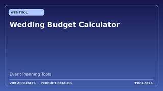 Wedding Budget Calculator