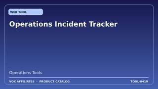 Operations Incident Tracker