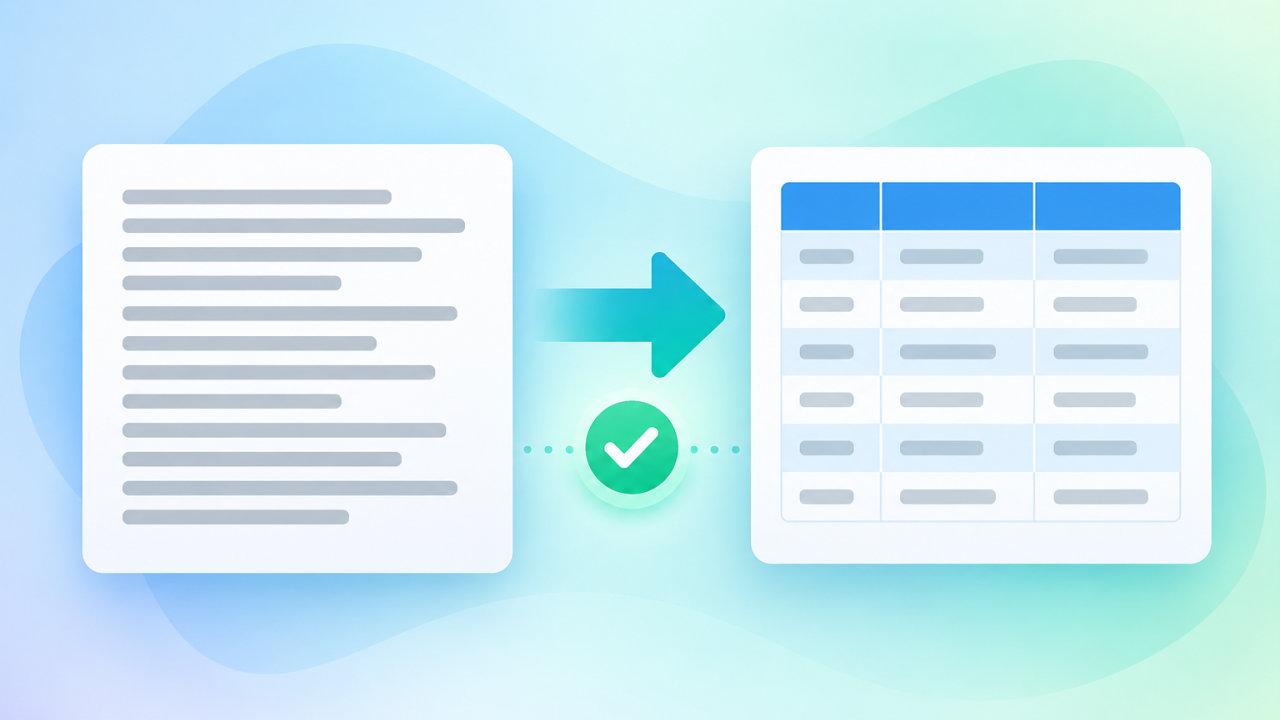 Text-to-Table Converter
